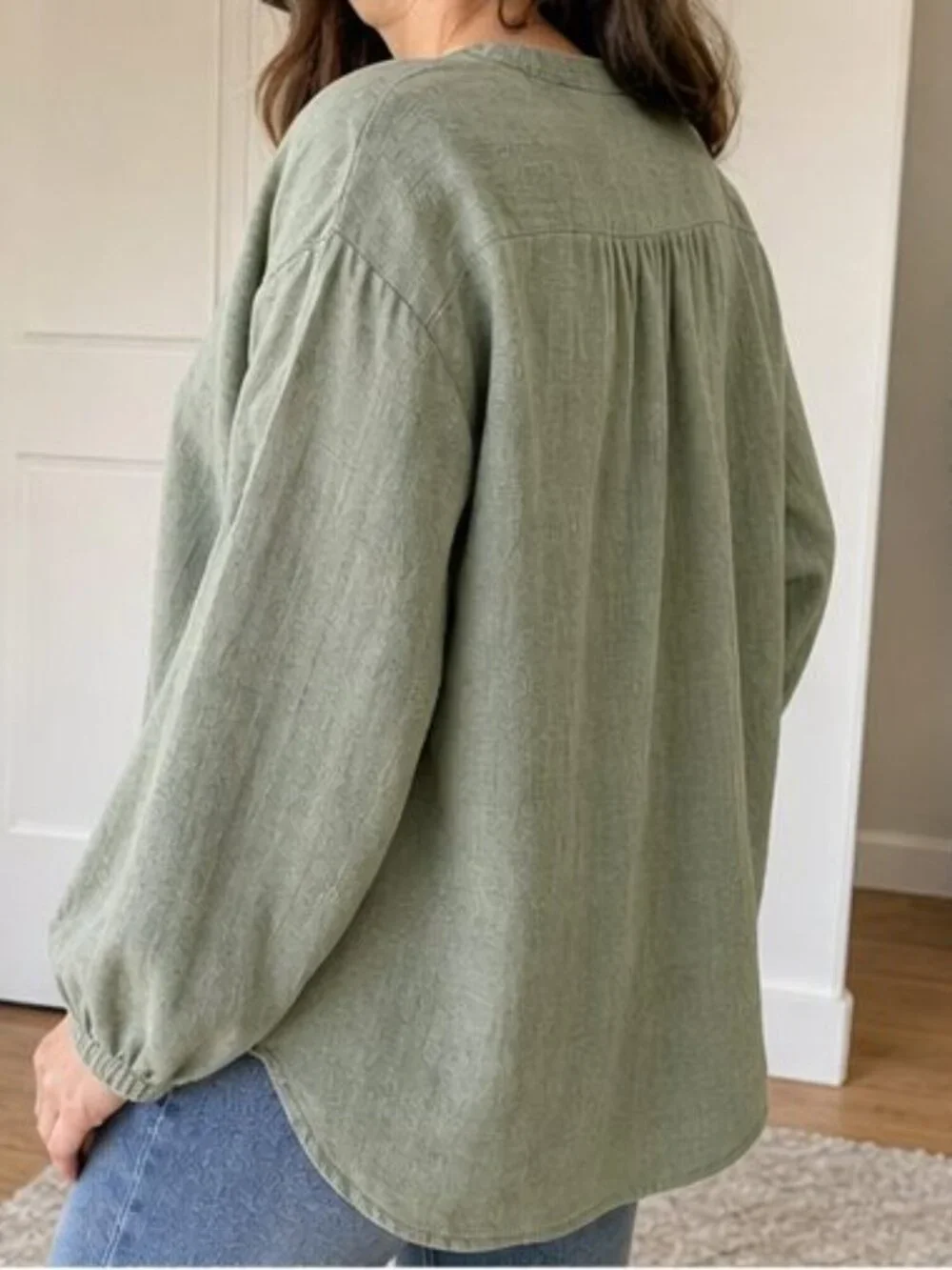 Sage Ruffle Blouse - Picture 3 of 6